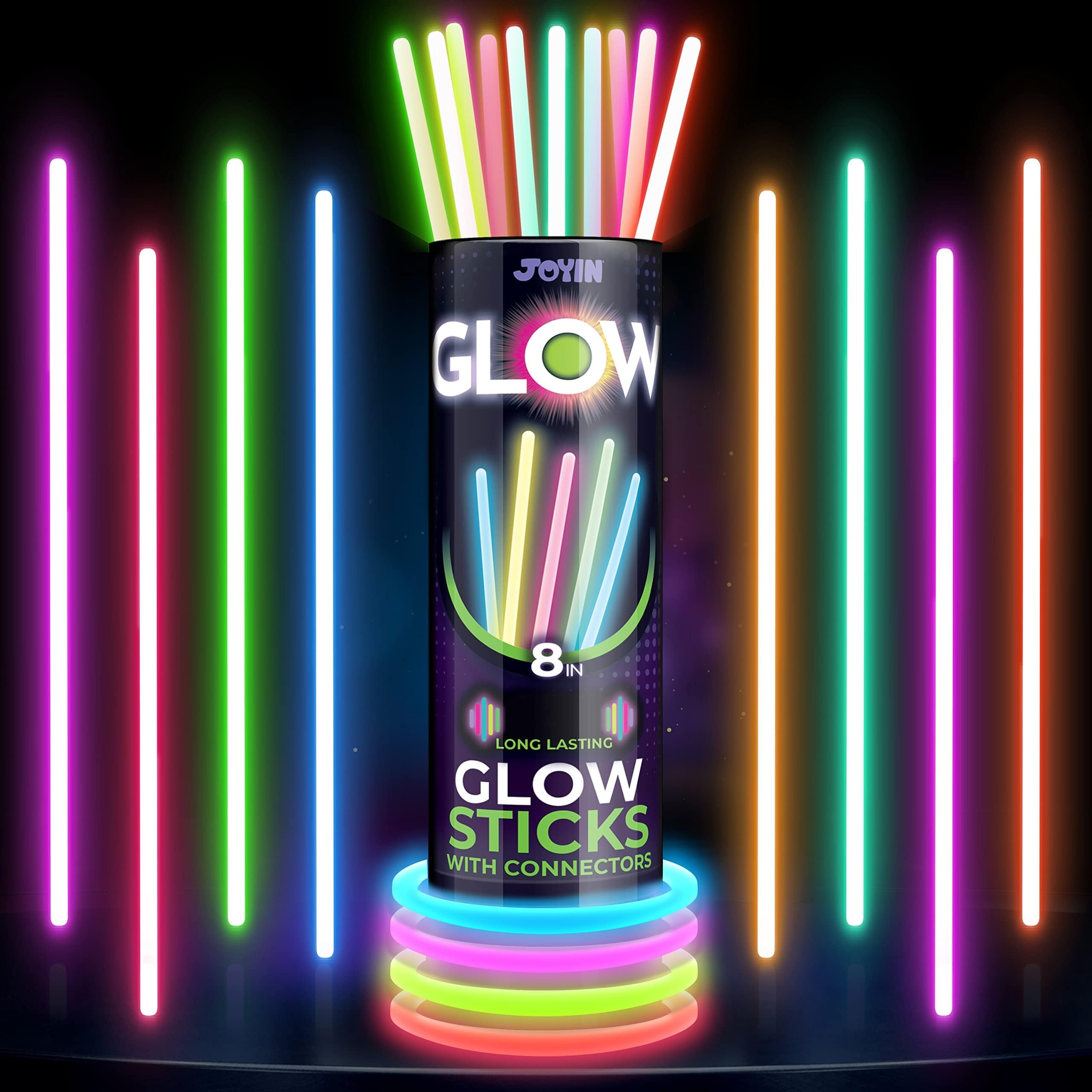 JOYIN 200 Pcs Glow Sticks Bulk 8