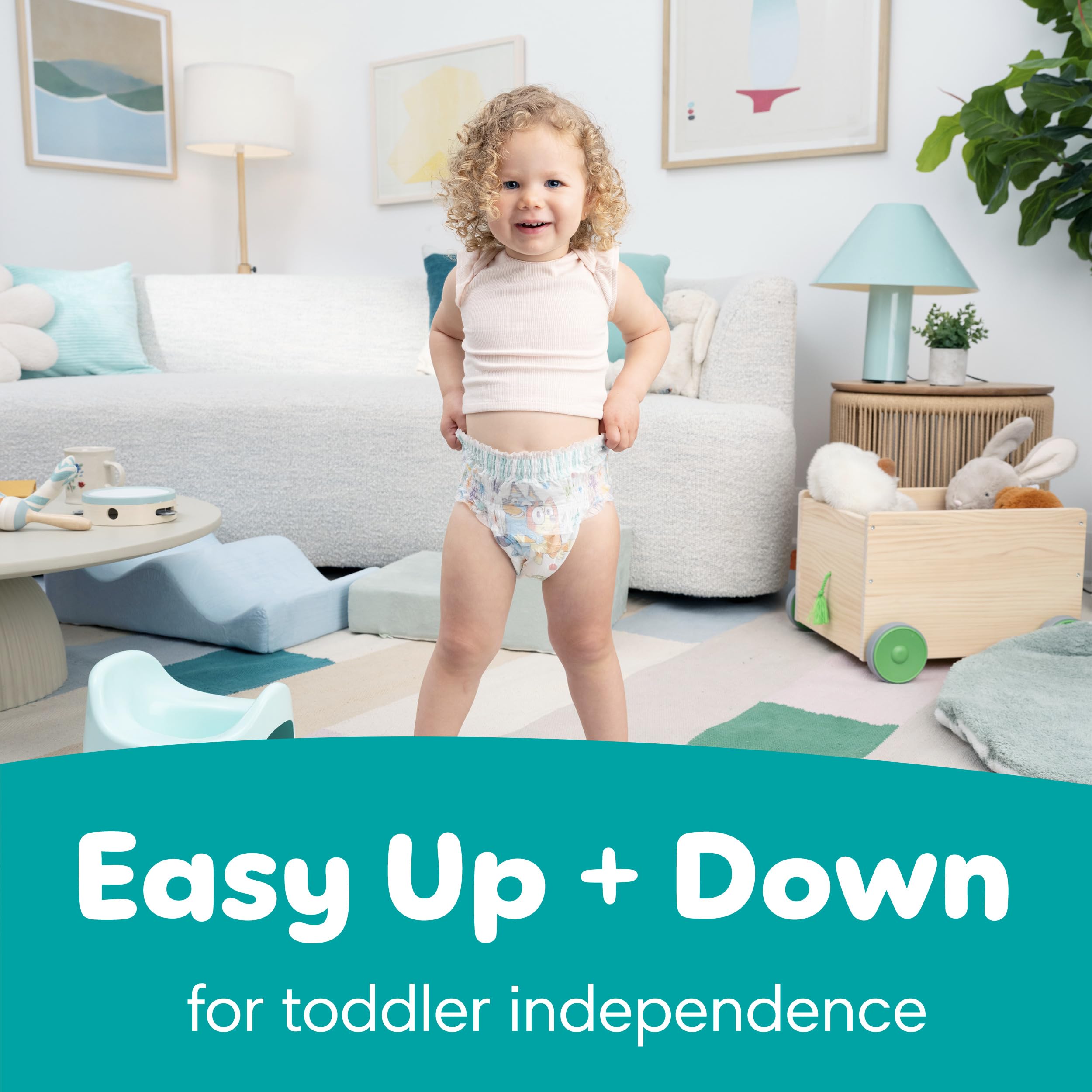 Pampers Easy Ups Girls & Boys Potty Training Pants, Size 7 (5T6T), 46 Count, Bluey Absorbent Training Underwear, Up to 100% Leakproof Day and Night, Hypoallergenic 🍁 All In One Marketplace Canada