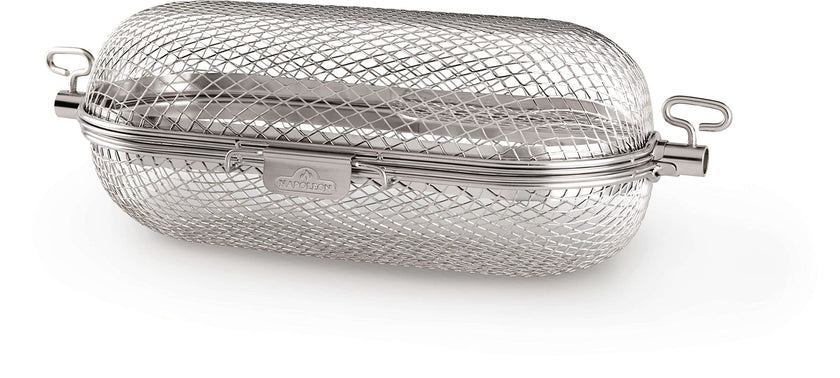 Napoleon Rotisserie Grill Basket Accessory in Stainless Steel - 64000 - Fits All Standard Spit Rods, Best for Even Cooking of Wings, Fries and Roasted Veggies 🍁 All In One Marketplace Canada
