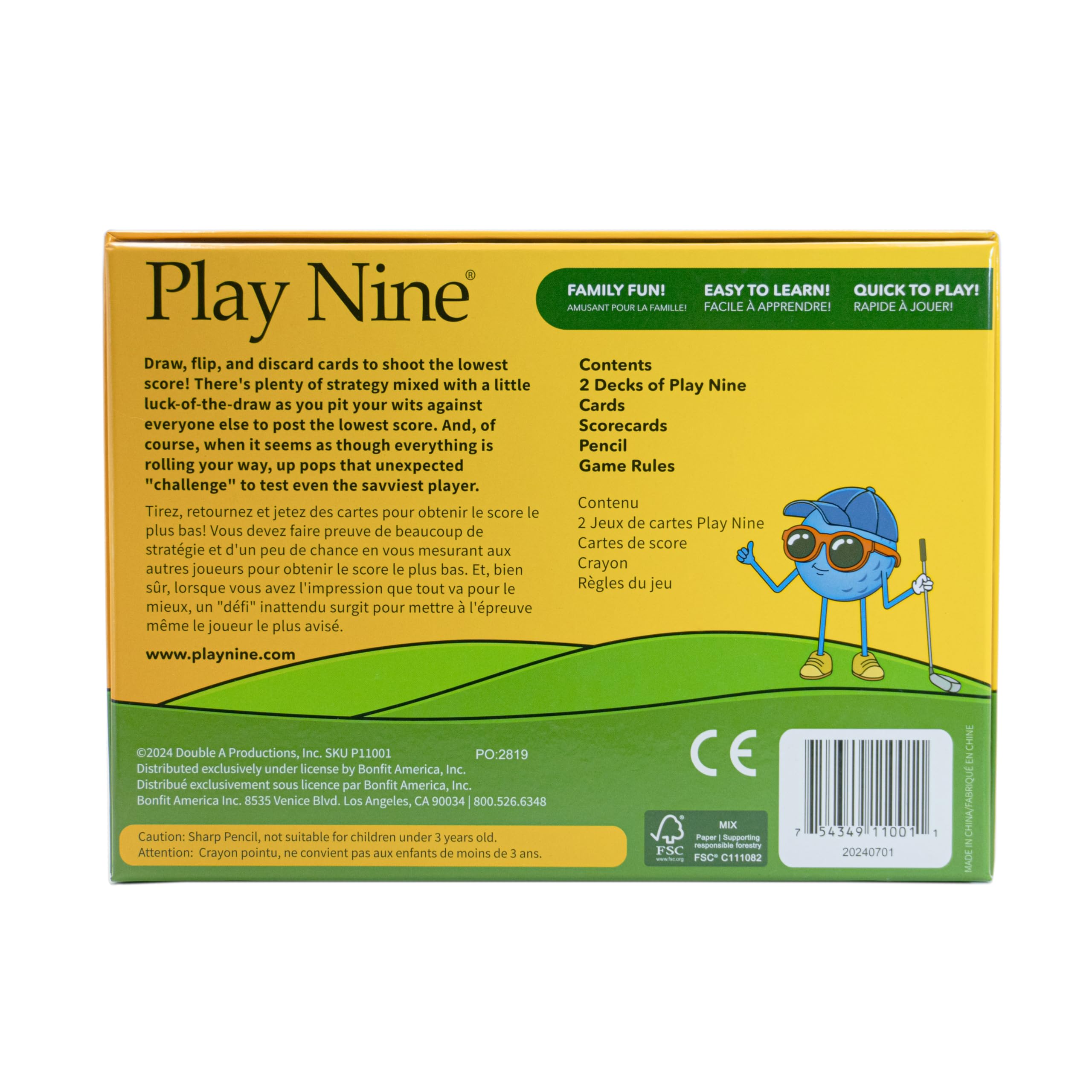 Play Nine - The Card Game of Golf, Best Card Games for Families, Strategy Game for Couples, Fun Game Night Kids, Teens and Adults, The Perfect Golf Gift 🍁 All In One Marketplace Canada