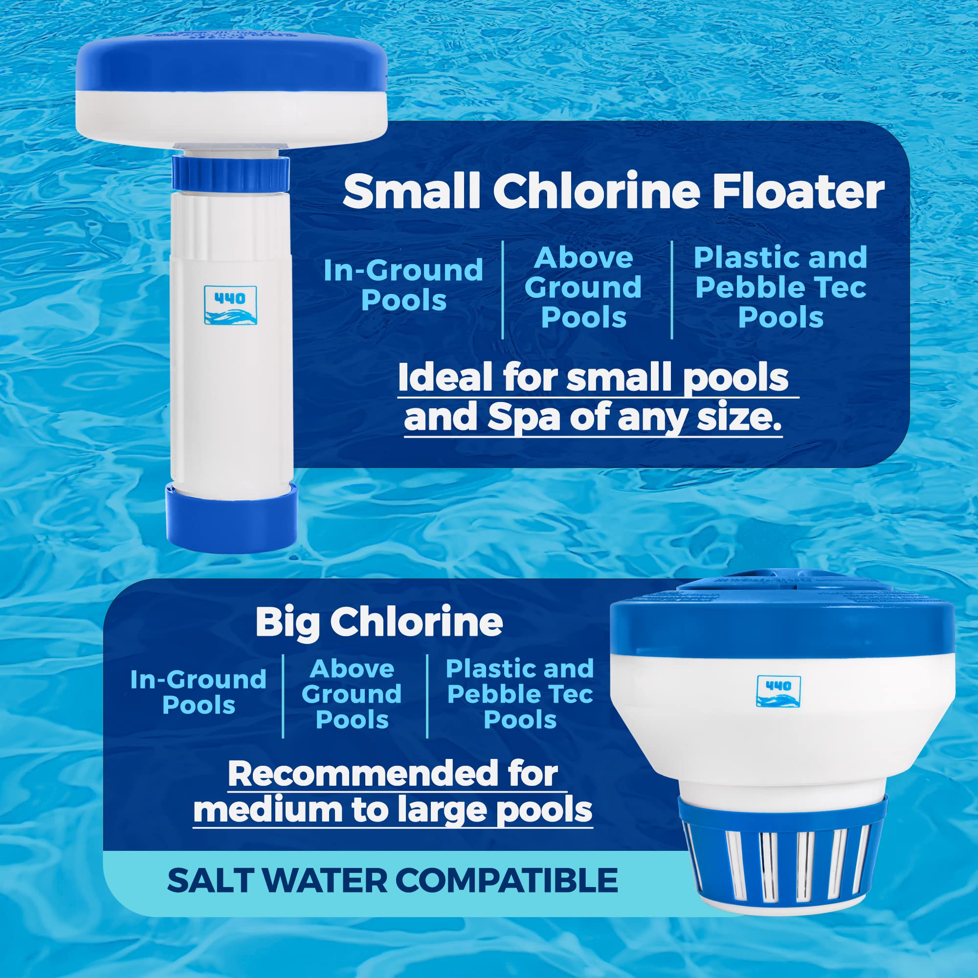 440 Mini Premium Floater Dispenser for Spa, Hot Tub and Small Pools for 1 Inch Chlorine or Bromine Tablets. (Tablets NOT Included) Adjustable Chemical Float from 0 to 13 Flow Control 🍁 All In One Marketplace Canada