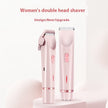 Women's 2-in-1 Electric Shaver & Bikini Trimmer – Wet/Dry Body Hair Razor (Pink, Blue, Purple)