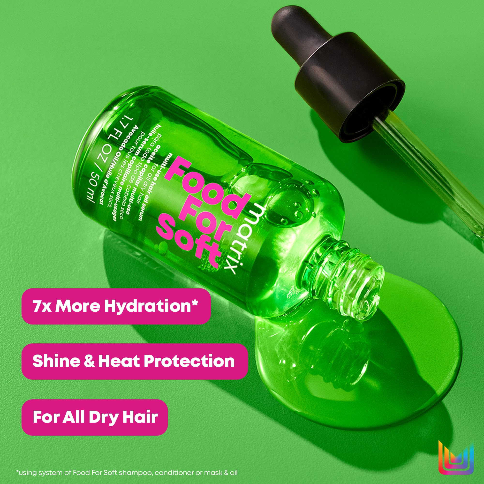 Matrix Multi-Use Hair Oil Serum for All Dry Hair, Hydrating Leave-In Treatment With Avocado Oil, Food for Soft, 50 ml 🍁 All In One Marketplace Canada