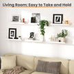 upsimples Floating Shelves for Wall, Decor Storage Set of 6, Wall Mounted Wood Shelves for Bedroom, Living Room, Bathroom, Kitchen, Picture Ledge Shelves, White 🍁 All In One Marketplace Canada