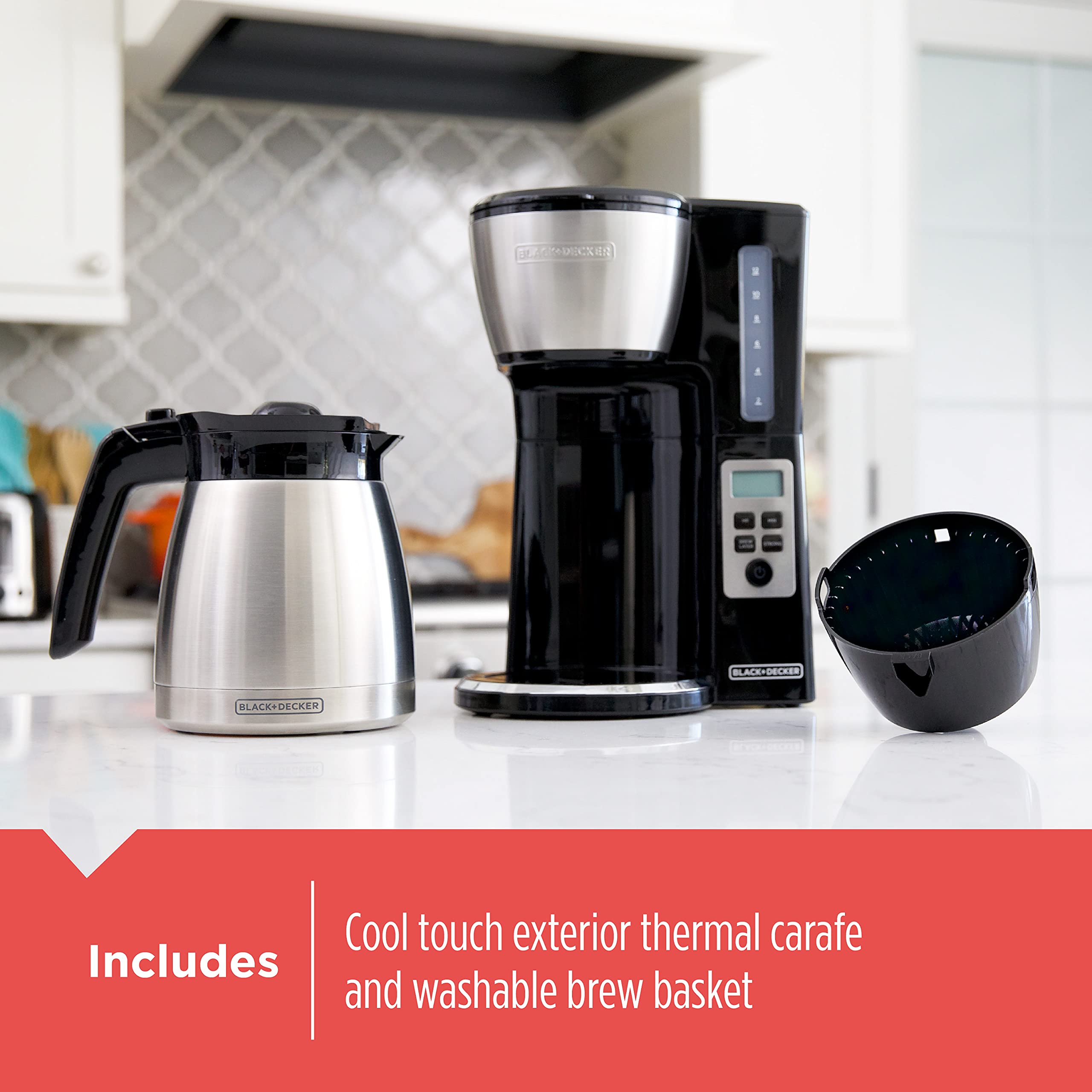 BLACK+DECKER CaféCraft 12-Cup Programmable Coffee Maker, Thermal Carafe 🍁 All In One Marketplace Canada
