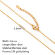 Stainless Steel Vacuum Vapor Plating 18K Gold Color Protection Lip Chain Necklace