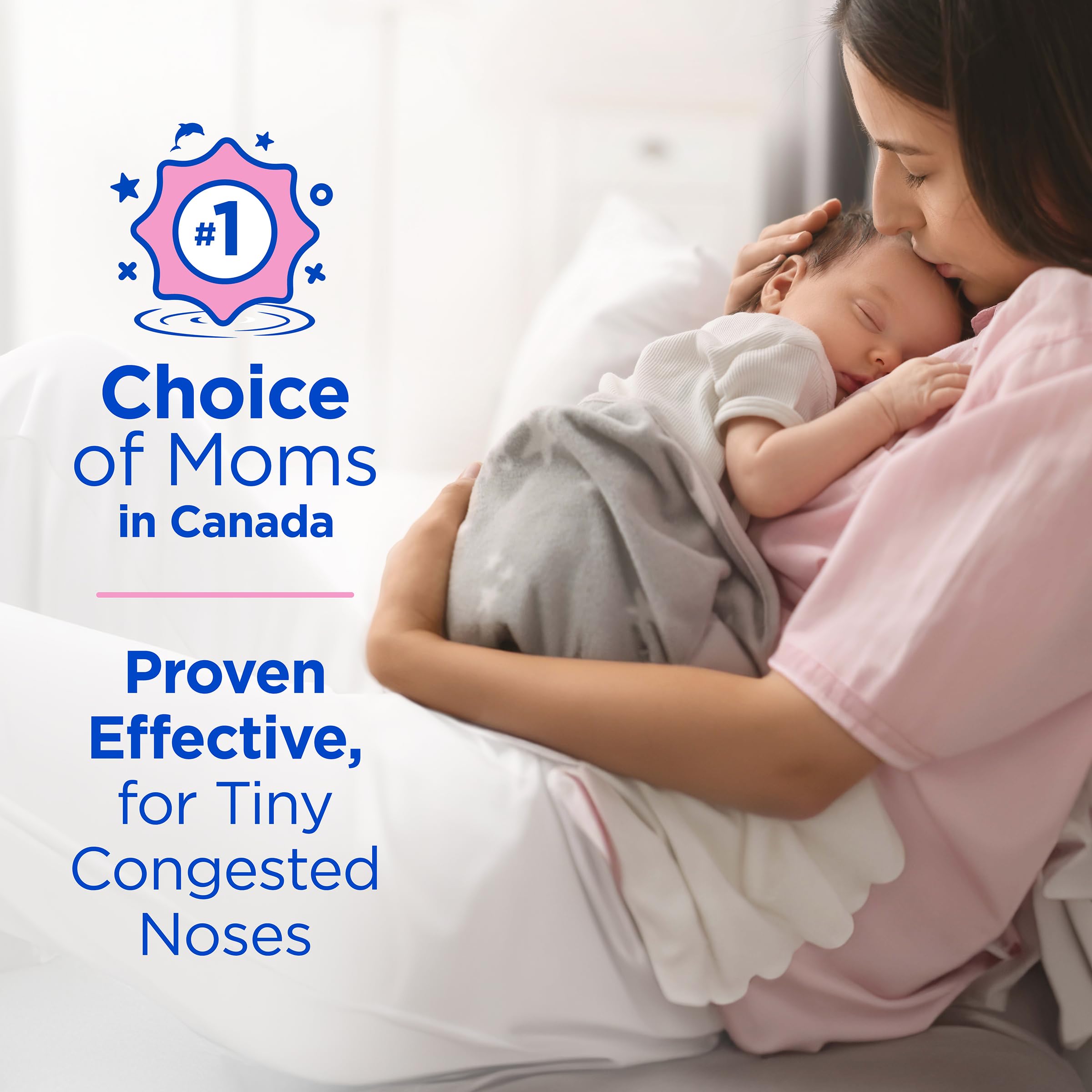 hydraSense Baby Nasal Aspirator, Baby Nasal Care, Gently Relieves Congestion in Babies, Non-medicated, With 100% Natural Source Seawater, Preservative-Free, 1 Kit 🍁 All In One Marketplace Canada