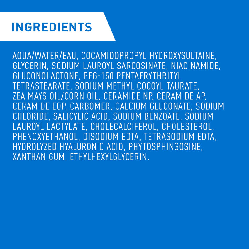 CeraVe Salicylic Acid Cleanser, Renewing Exfoliating Face Wash With Vitamin D for Normal Skin, Fragrance Free, Verified by CeraVe, 473ml 🍁 All In One Marketplace Canada