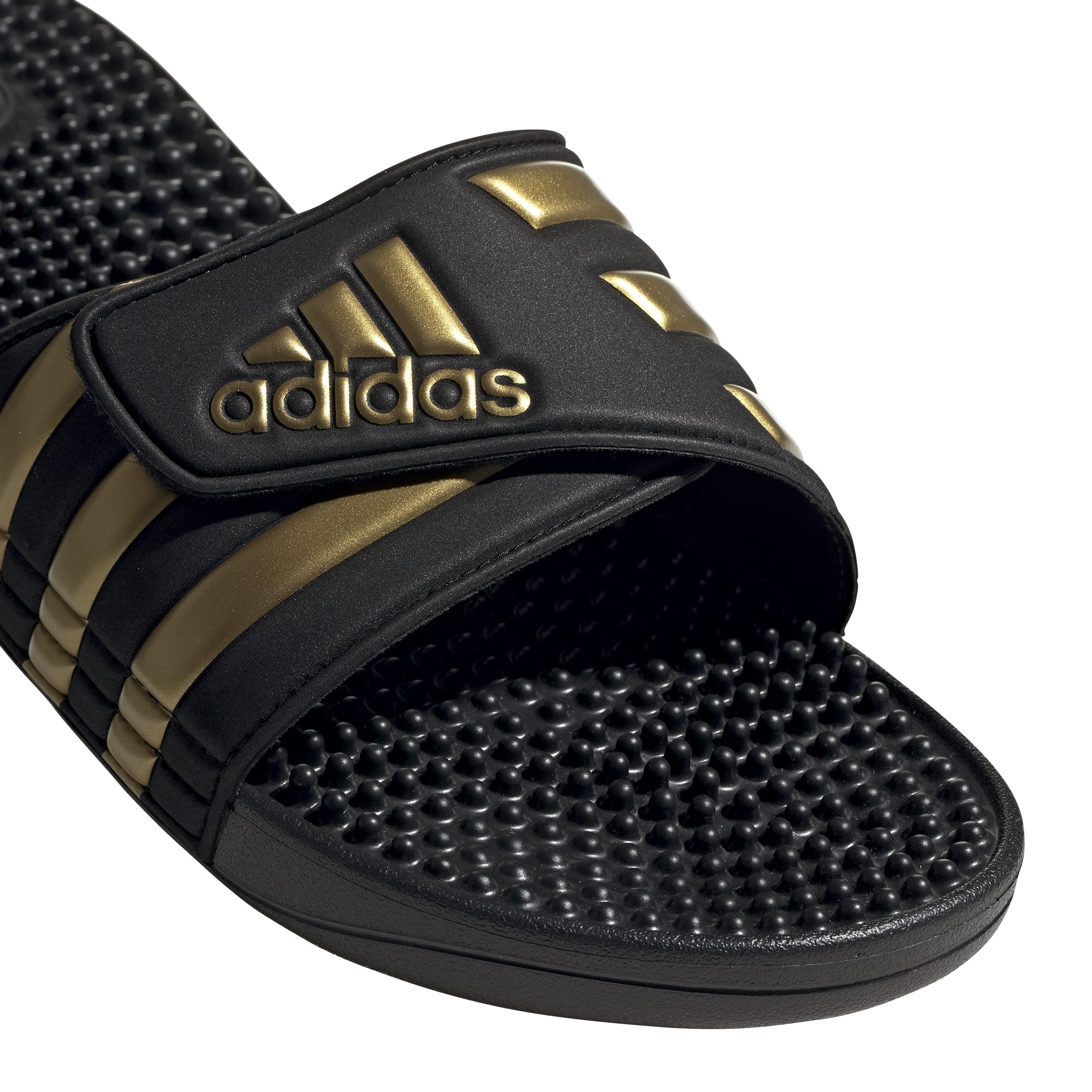 adidas Unisex-Adult Adissage, Core Black/Gold Metallic/Core Black, 11 🍁 All In One Marketplace Canada