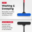 Tyroler 2-in-1 High Window Cleaning Tool | Window Squeegee Extendable with 30-205CM 5 Part Handle | Perfect Window Cleaning & Washing Kit (Black - Rubber) 🍁 All In One Marketplace Canada