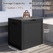 Ceecysaa Rattan-Style 30 Gallon Deck Box Outdoor, Waterproof Storage Box, Black 🍁 All In One Marketplace Canada