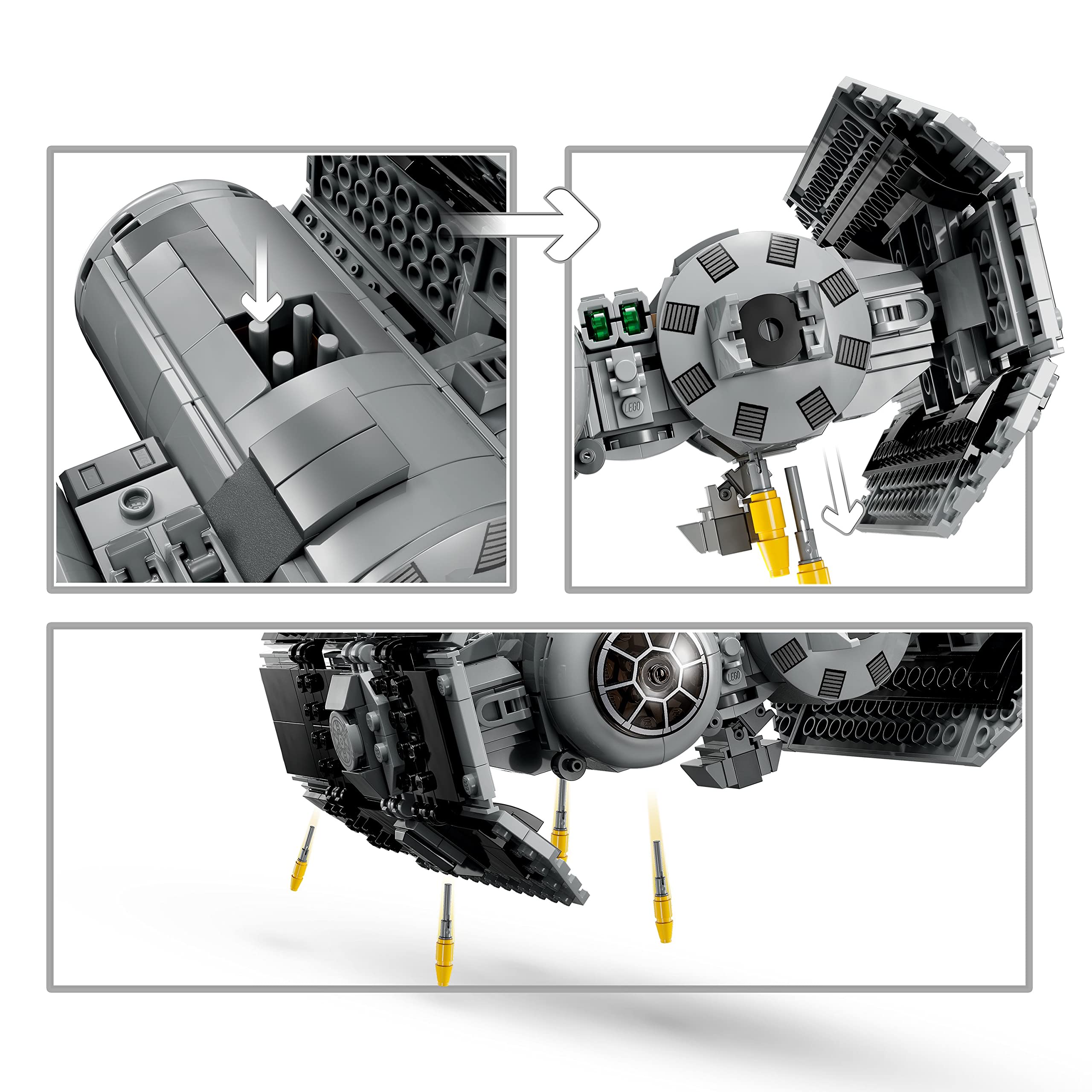 LEGO Star Wars TIE Bomber Model Building Kit, Star Wars Toy Starfighter with Gonk Droid Figure, Darth Vader Minifigure and Lightsaber, Collectible Star Wars Gift for 9 Year Olds, 75347 🍁 All In One Marketplace Canada