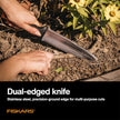 Fiskars Hori Hori Garden Knife, Precision-Ground Serrated Blade, Forked Tip Weeding & Planting Tool,Stainless Steel Adjustable 🍁 All In One Marketplace Canada