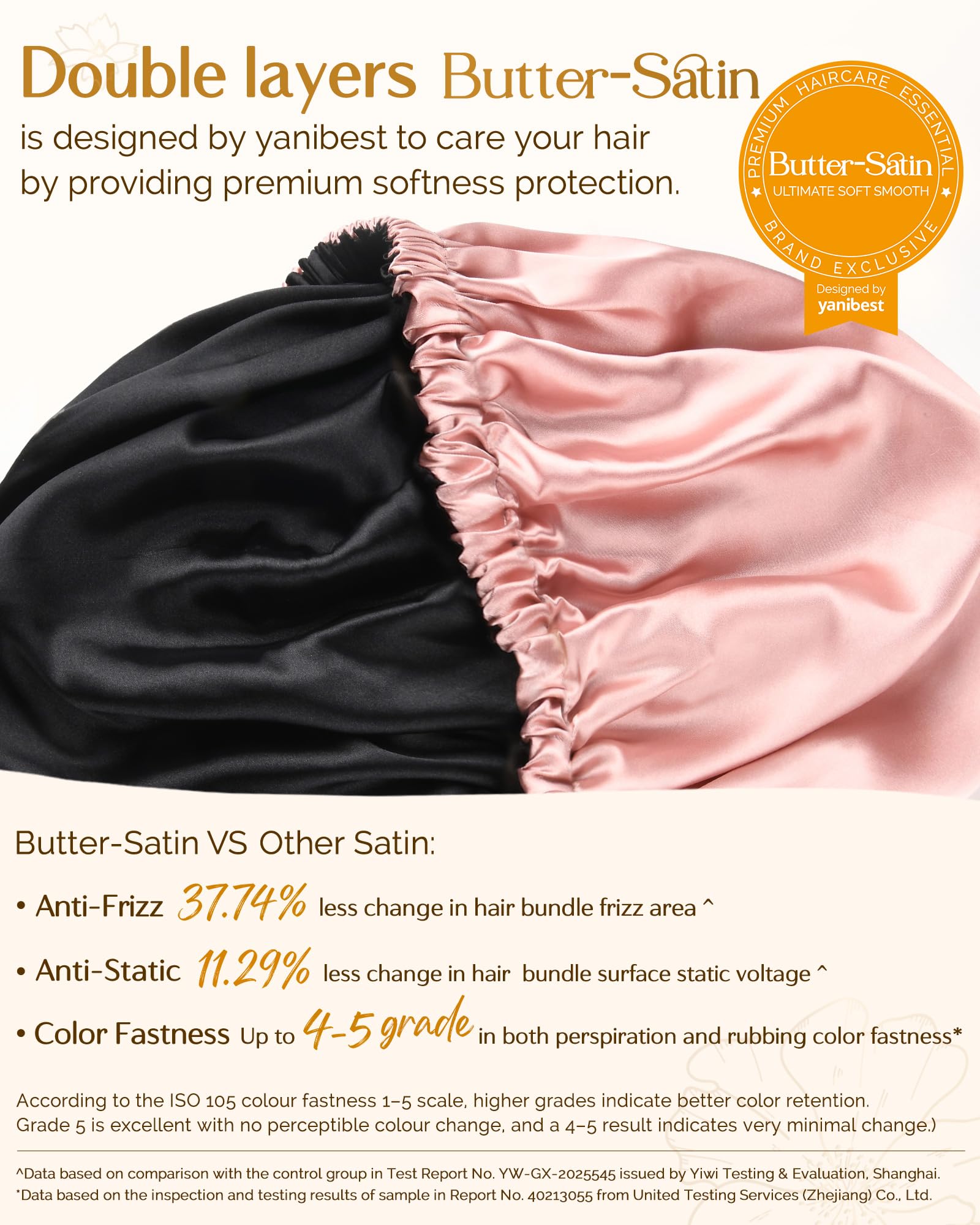 YANIBEST Silk Bonnet Satin Bonnet for Sleeping Women and Men, Adjustable Double Layer Hair Bonnet for Curly Hair Pink 🍁 All In One Marketplace Canada
