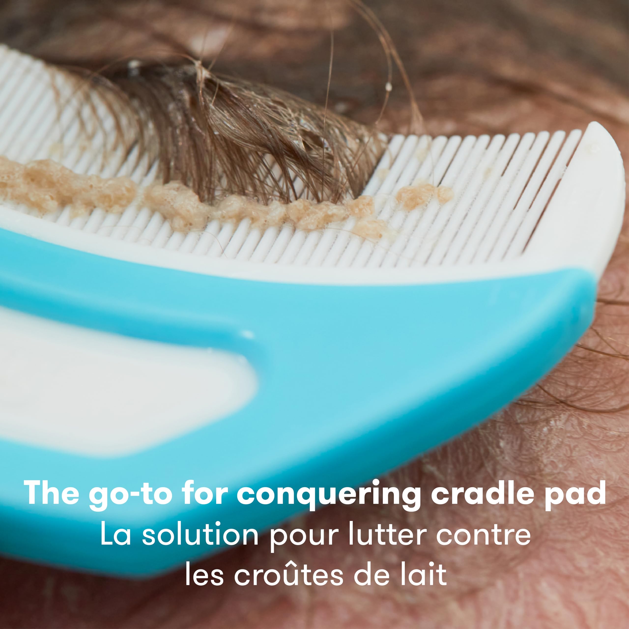 Frida Baby The 3-Step Cradle Cap System Kit & Cradle Cap Treatment, DermaFrida The FlakeFixer, Sponge, Brush, Comb and Storage Stand for Babies with Cradle Cap, White-Blue 🍁 All In One Marketplace Canada
