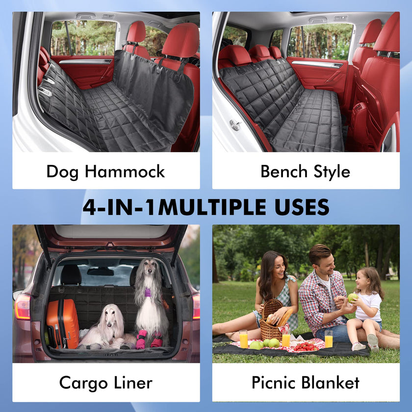 Dog Car Seat Cover, Multifunctional Dog Hammock for Back Seat,Waterproof Car Seat Protector, Scratch Proof Dog Seat Cover for Back Seat, Nonslip Seat Covers for SUV,Trucks, Cars 🍁 All In One Marketplace Canada