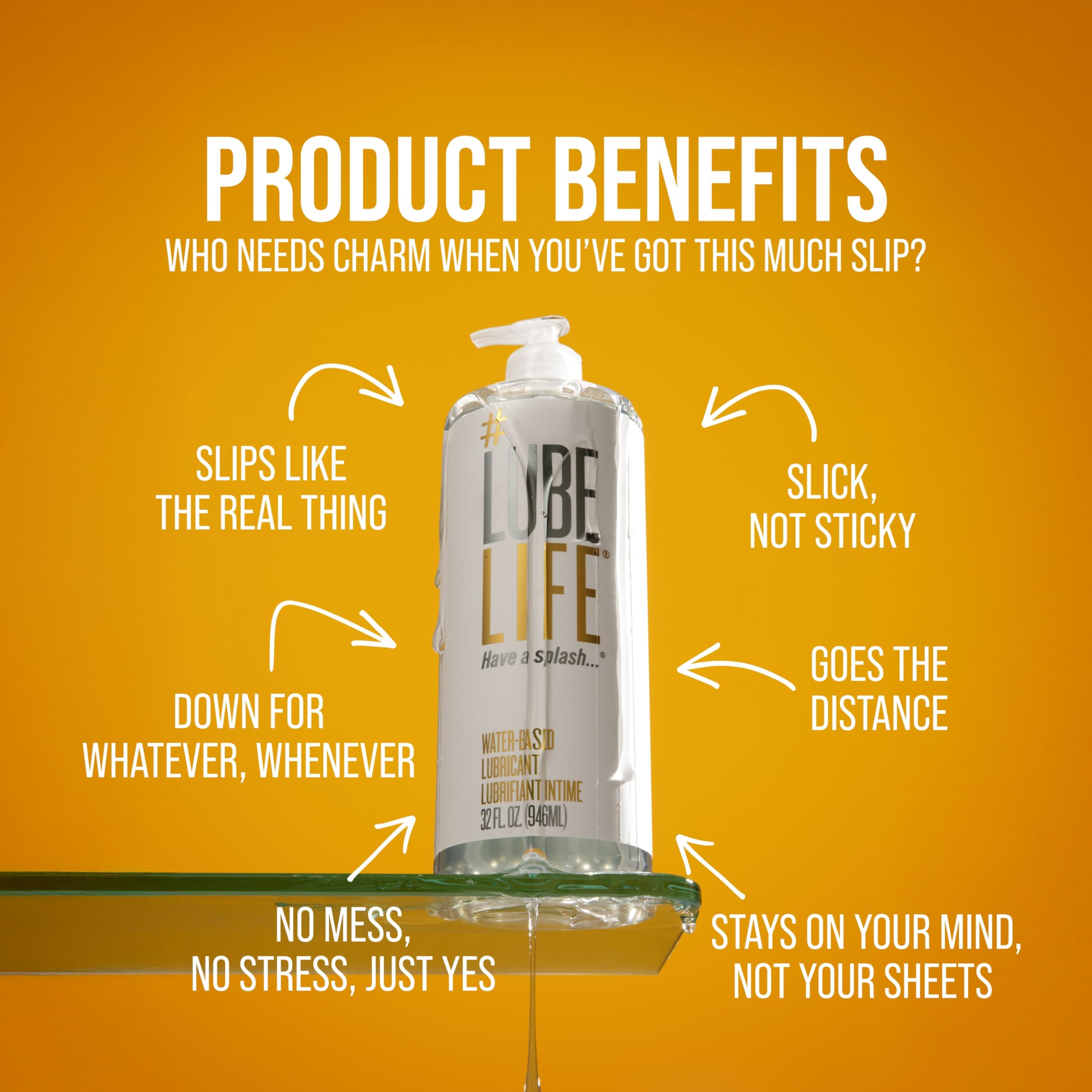 Lube Life Water Based Personal Lubricant for Men and Women Original, 32 Ounce (946 mL) 🍁 All In One Marketplace Canada