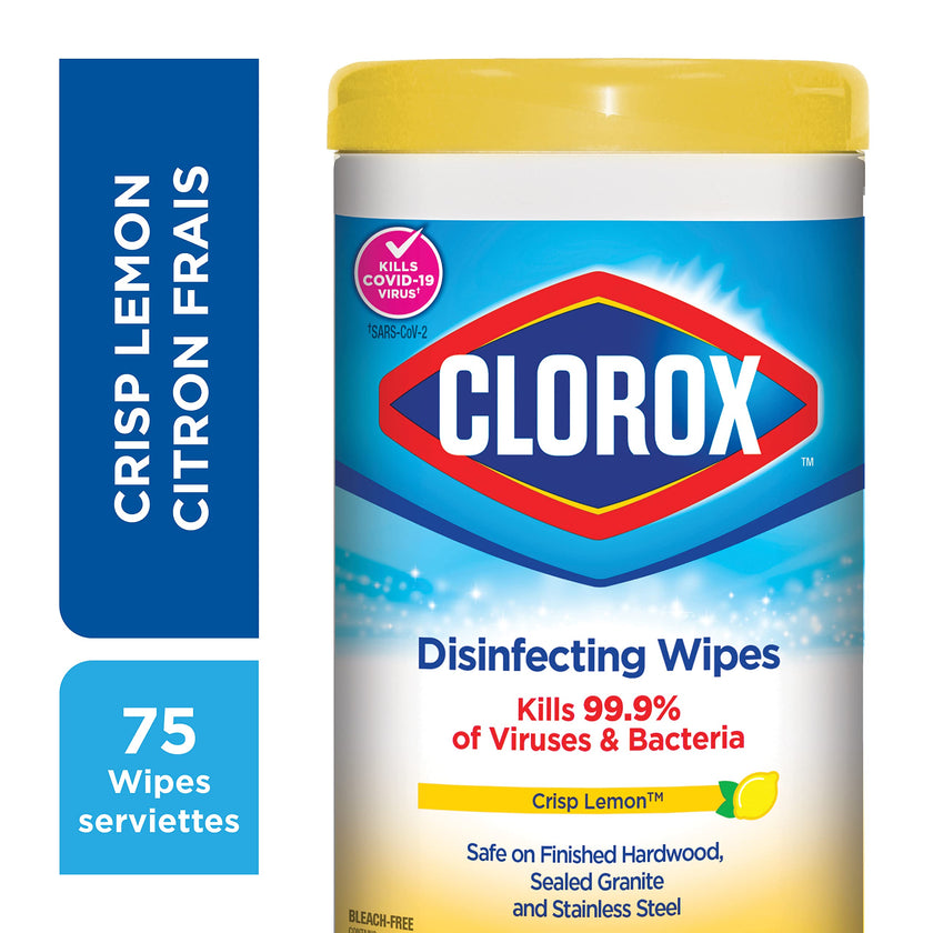 Clorox Disinfecting Wipes, Lemon Fresh, 75 Count, Multi-Pack of 6 Canisters 🍁 All In One Marketplace Canada