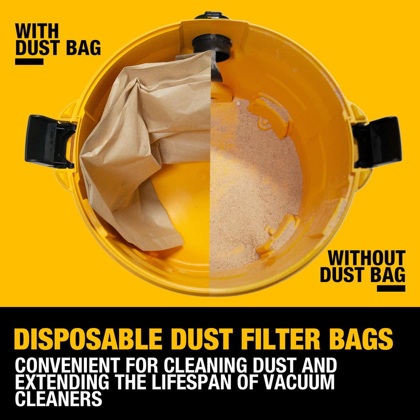 3 Pack DEWALT Dust Bag DXVA19-4101, for 6-10 Gallon Wet/Dry Vacuum, DEWALT Vacuum Bags, Compatible with DXV06P DXV09P DXV09PA DXV10P DXV10PL DXV10S DXV10SA DXV10SB 🍁 All In One Marketplace Canada