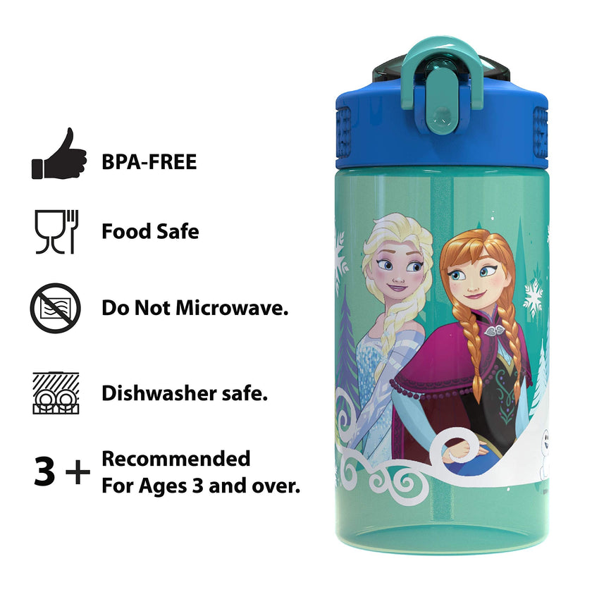 Zak Designs Disney Frozen 16oz Leak-Proof Straw Kids Water Bottle 🍁 All In One Marketplace Canada