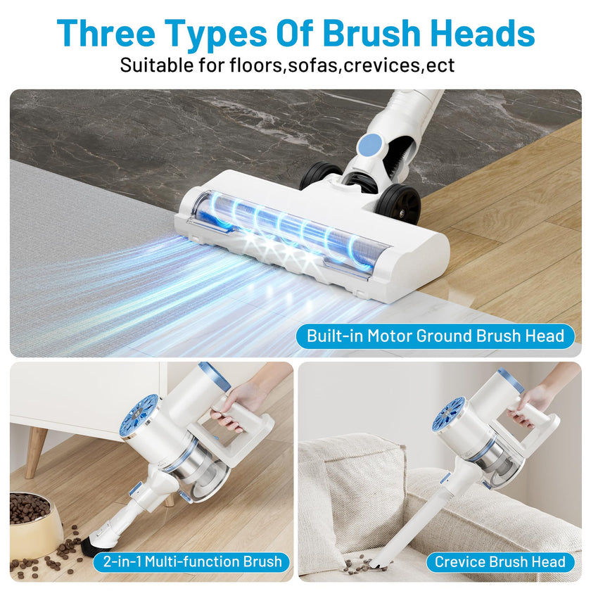 VIPSUN Cordless Vacuum Cleaner with Self-Standing, LED Screen Stick Vacuum Cleaners for Home, Lightweight Powerful Suction Vacuum, 6-in-1 Rechargeable Vacuum for Carpets, Pet Hair, Hardwood Floors 🍁 All In One Marketplace Canada