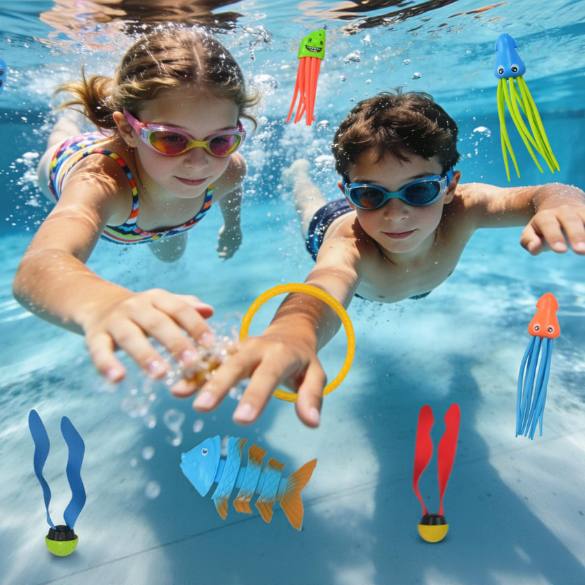 Sloosh 30 Pcs Diving Pool Toys for Kids Ages 3-12 Jumbo Set with Storage Bag Pool Games Summer Swim Water FishToys 🍁 All In One Marketplace Canada