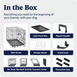 MidWest Homes for Pets 22-Inch iCrate for Extra-Small Breeds, Up to 15 lbs, Single Door Folding Dog Crate with Divider Panel, Leak-Proof Tray & Secure Latch, Portable, Durable & Easy to Assemble 🍁 All In One Marketplace Canada