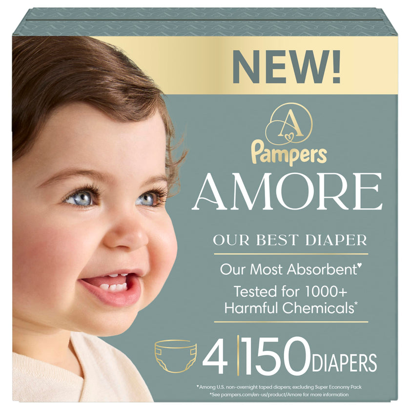 Pampers AMORE, Size 4, Our Best Diaper, 1 Pack (Count of 150) 🍁 All In One Marketplace Canada