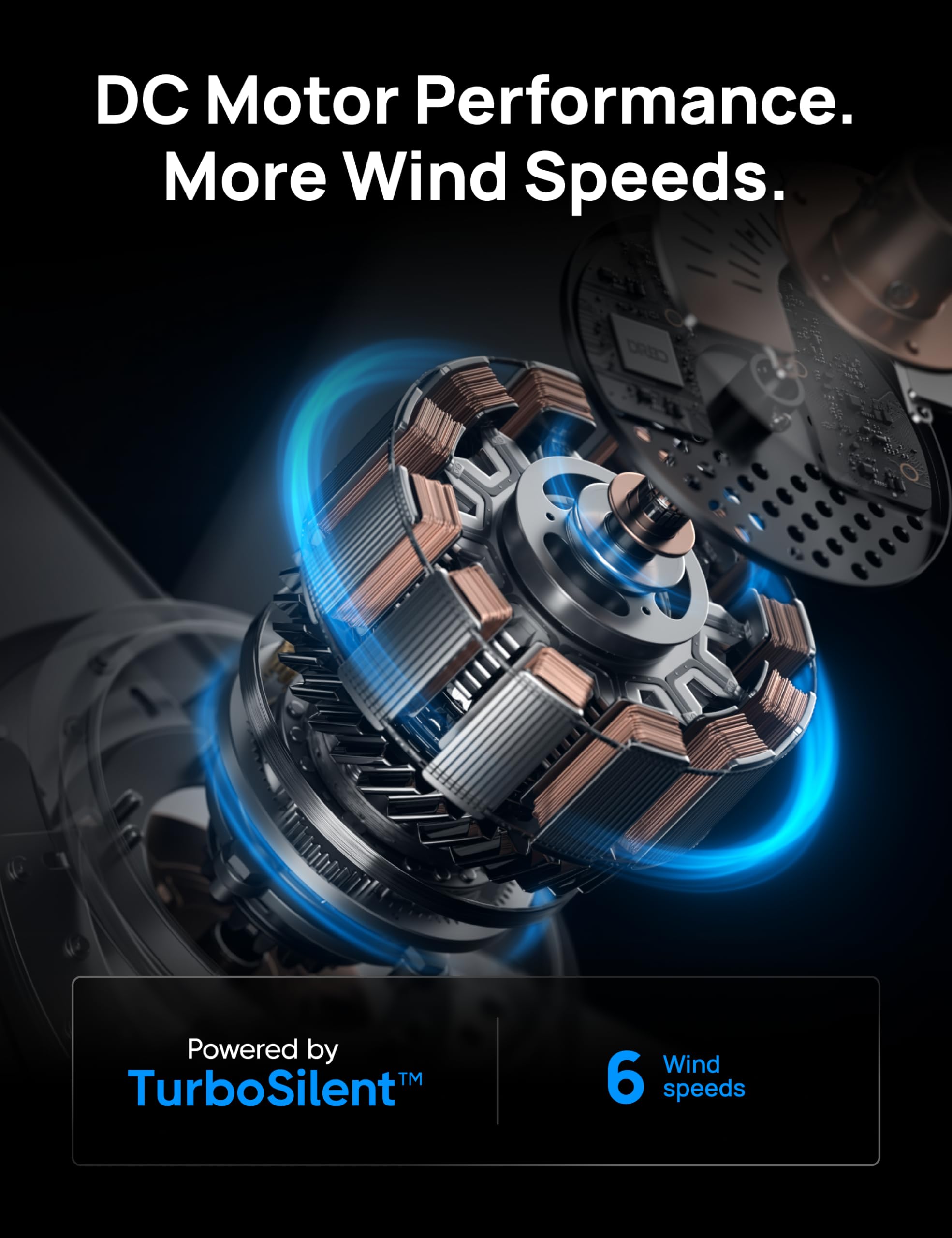Dreo Ceiling Fans with Lights, 12 Speeds & 3 Fan Modes, Quiet DC Motor, Low Profile Easy to Install, Flush Mount Smart Ceiling Fan with Dimmable LED, 12H Timer for Bedroom, Remote, Black, 44'' 🍁 All In One Marketplace Canada