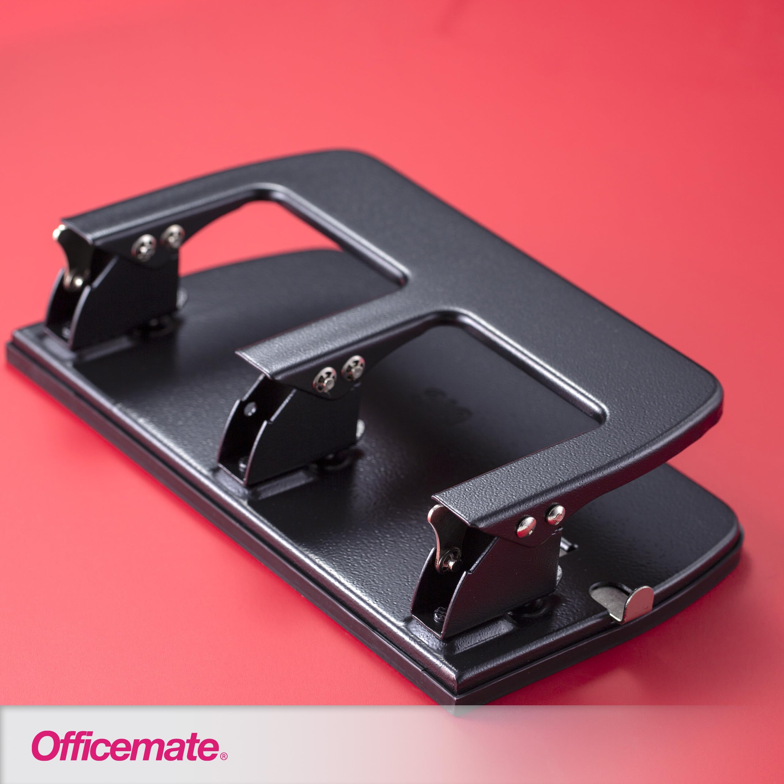 Officemate Medium Duty 3 Hole Punch with Ergonomic Handle, 30 Sheet Capacity, Black (90088) 🍁 All In One Marketplace Canada