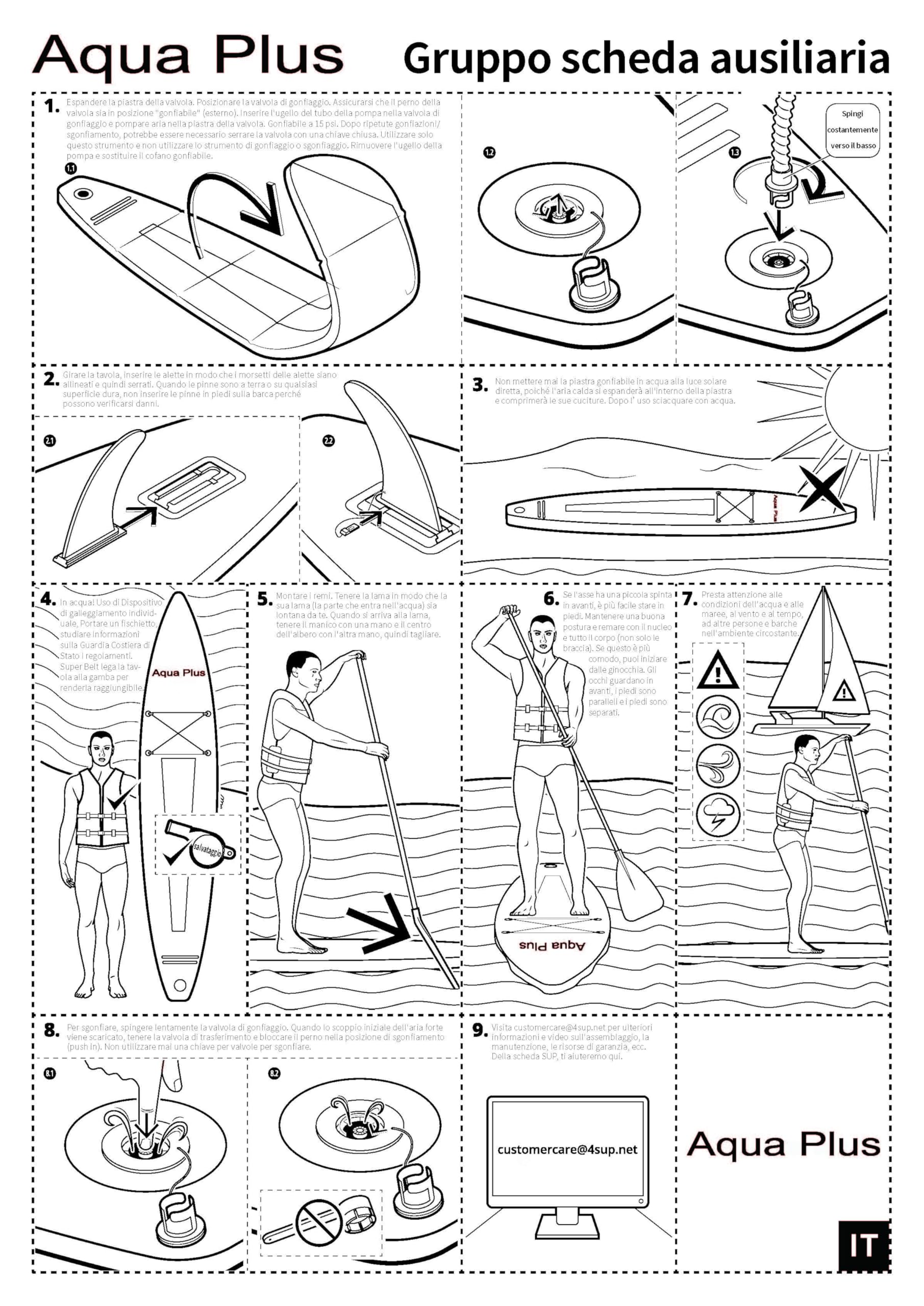 Aqua Plus 6inches Thick Inflatable SUP for All Skill Levels Stand Up Paddle Board,Paddle,Pump,ISUP Travel Backpack, Leash,Shoulder Strap,Youth,Adult Inflatable Paddle Board 🍁 All In One Marketplace Canada