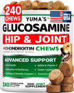 Glucosamine for Dogs - 240 Chews - Hip and Joint Supplement for Dogs with Chondroitin, MSM & Turmeric - Joint Pain Relief for Senior Dogs - All Breeds - Mobility Support - Value Pack - Made in USA 🍁 All In One Marketplace Canada