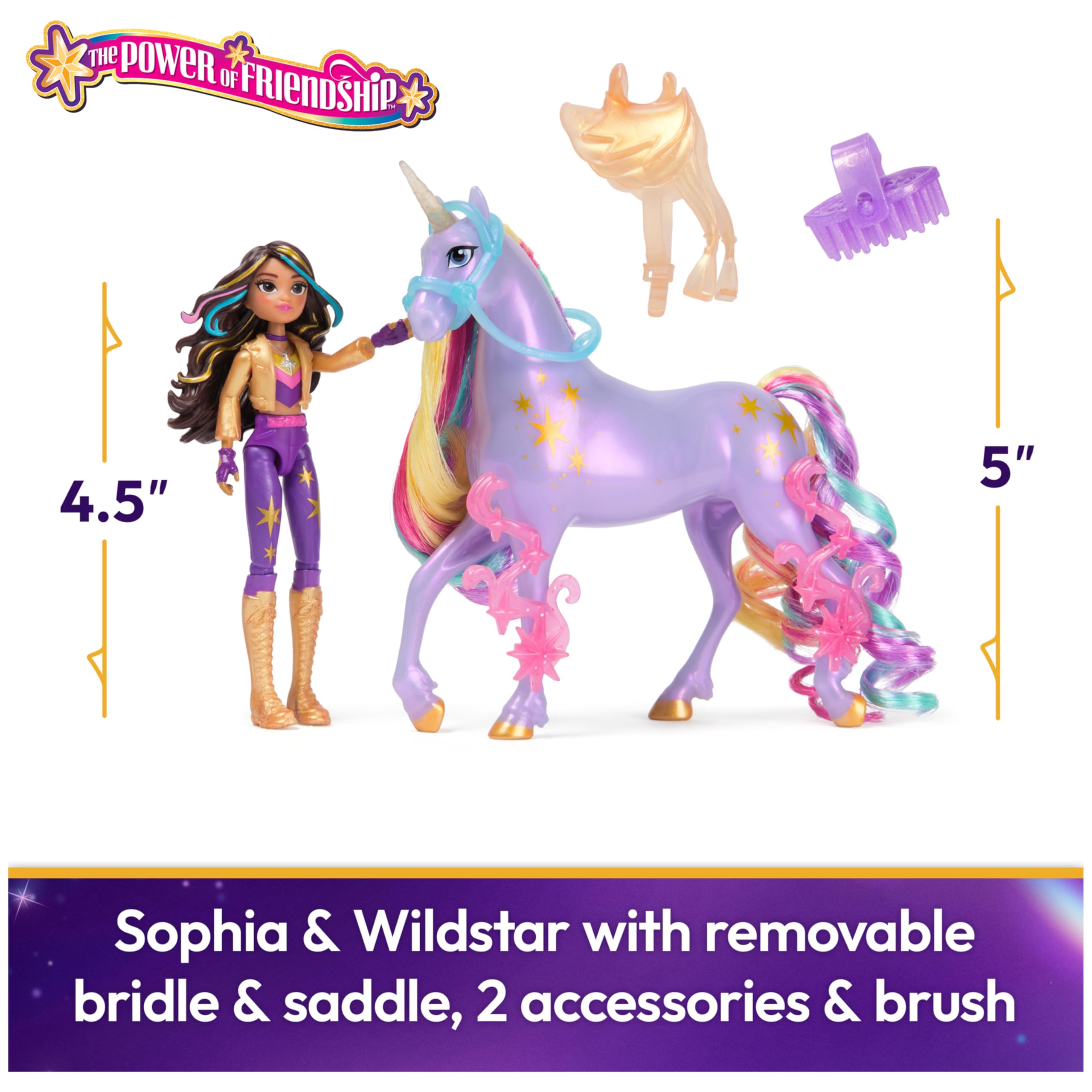 Unicorn Academy, Sophia & Wildstar Power of Friendship Set, Translucent Saddle & 2 Power Accessories, Dolls & Unicorn Toys for Girls Ages 4 and up 🍁 All In One Marketplace Canada