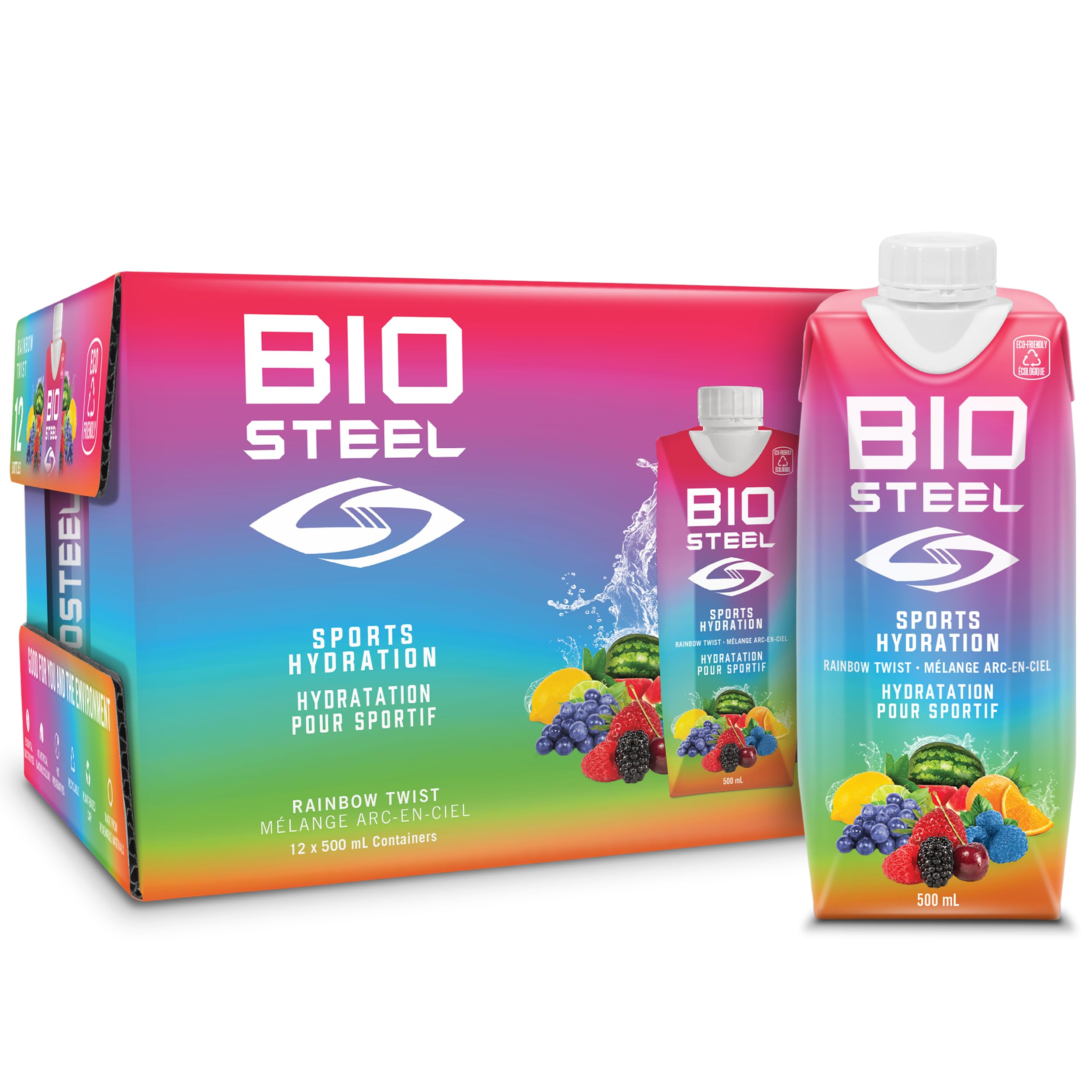 BioSteel Electrolyte Sports Drink, Rainbow Twist, 12-Pack, Zero Sugar 🍁 All In One Marketplace Canada