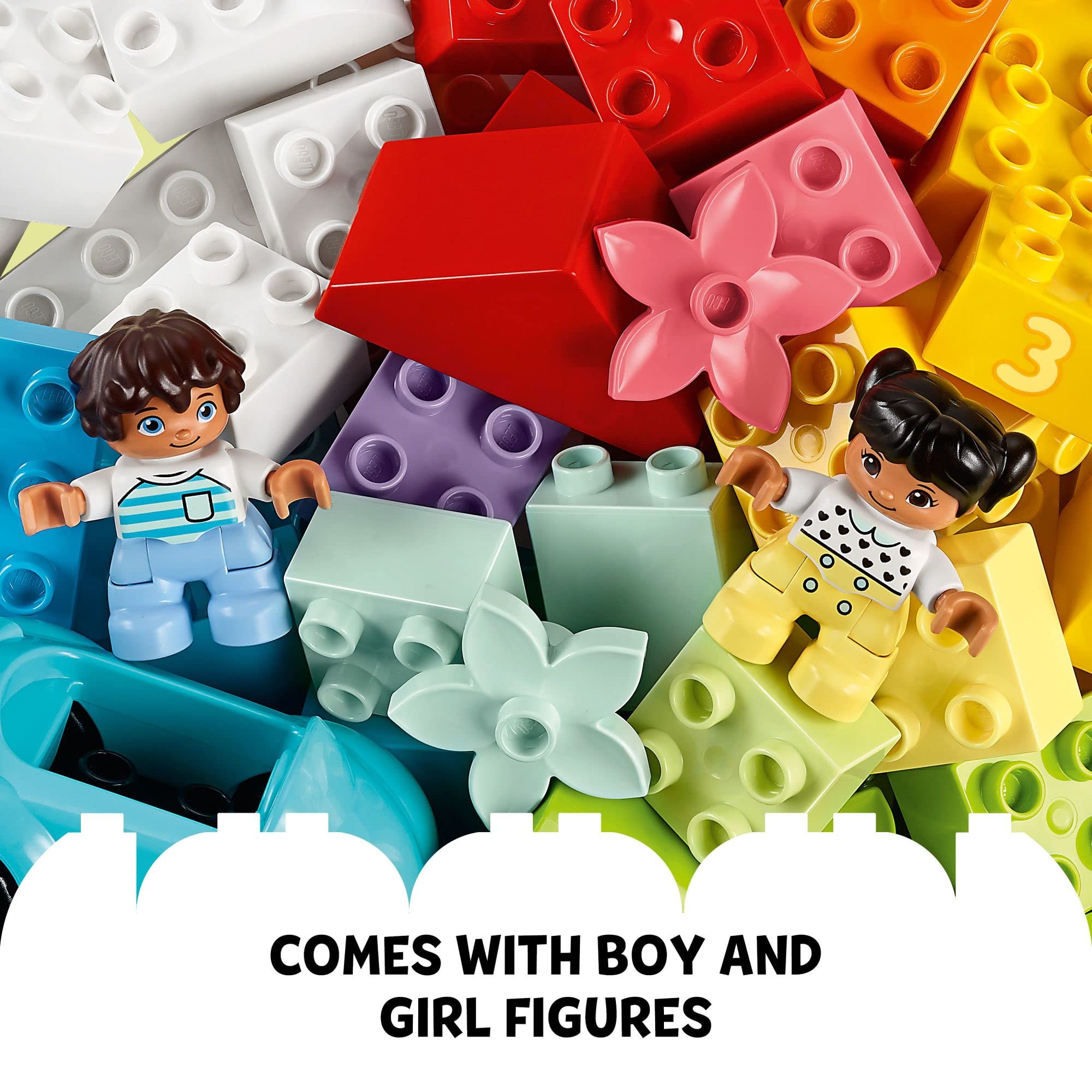LEGO DUPLO Classic Brick Box Building Blocks - Stacking Toys for Toddlers, Ages 1.5+ Years - Learning & Educational Toys for Preschool - Develop Fine Motor Skills - Gift for Birthdays - 10913 🍁 All In One Marketplace Canada