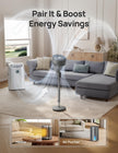 DREO Fan for Bedroom, 90° Oscillating Standing Fan, 20dB Quiet, 90ft Pedestal Fans for Room Office, DC Motor, 8+H Speeds, 3 Modes, 38-42'' Adjustable Height, Remote, 8H Timer, 105° Manual Vertical 🍁 All In One Marketplace Canada