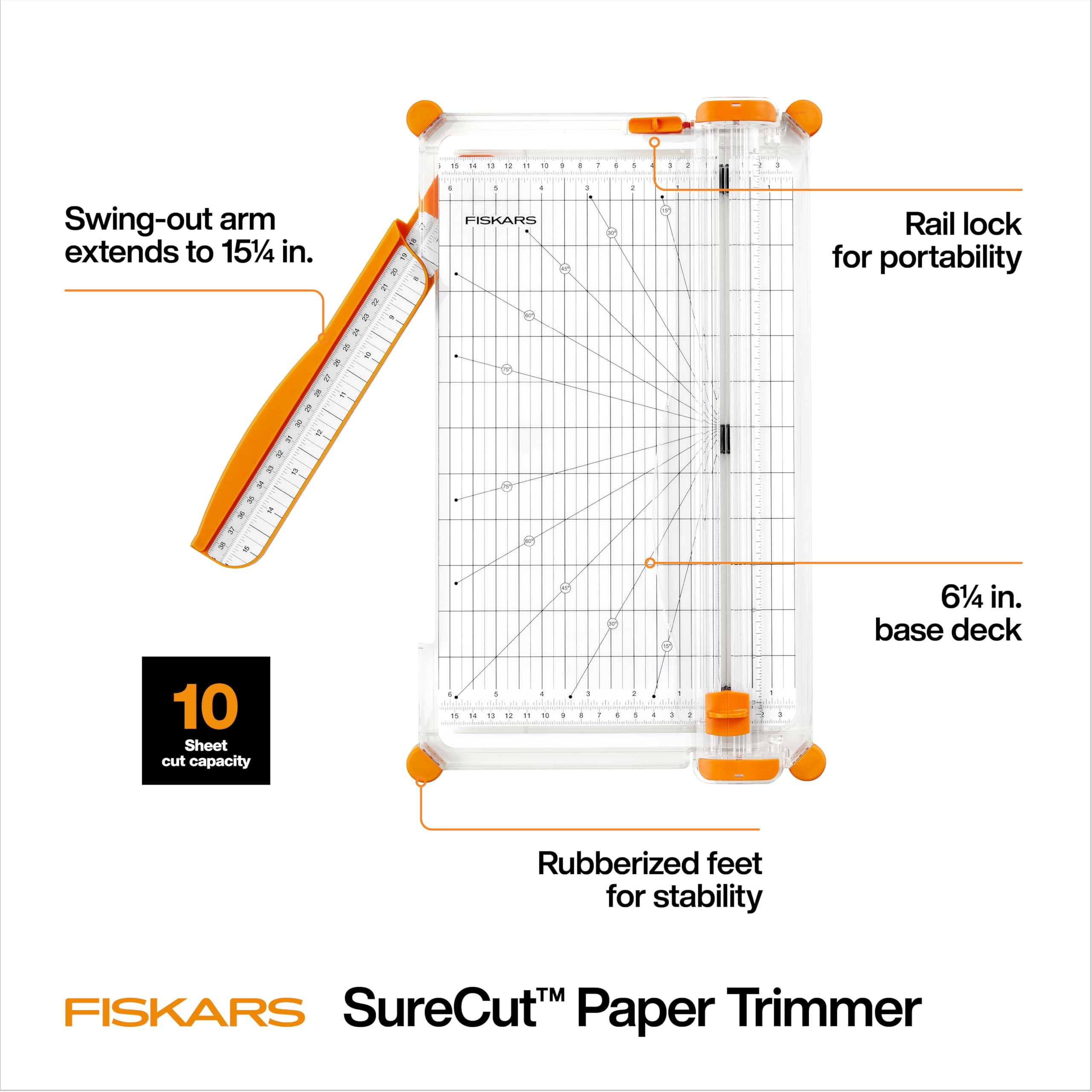 Fiskars Precision Paper Trimmer - Easy, Safe and Accurate for Crafts, Gifts, Cards and More - Always Cuts Straight 🍁 All In One Marketplace Canada