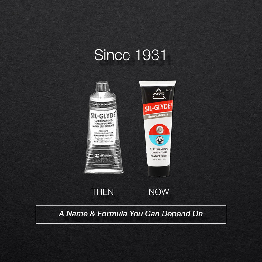 AGS SIL-Glyde 4 oz Tube Silicone Based Brake Assembly Lubricant for Eliminating Disc Brake Squeal - Moisture Proof, Heat Resistant, Rust and Corrosion Protector 🍁 All In One Marketplace Canada