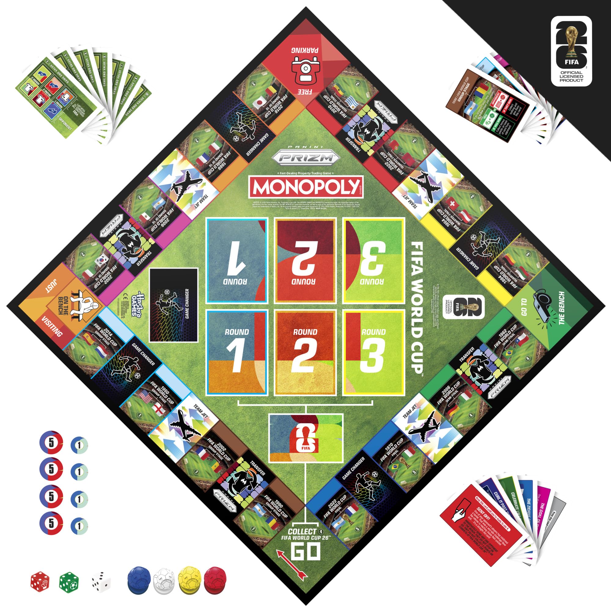 Monopoly Panini Prizm: FIFA World Cup Game I Soccer Board Game with Monopoly Panini Prizm FIFA World Cup 2026 Trading Cards I Ages 8+ (English Version) 🍁 All In One Marketplace Canada