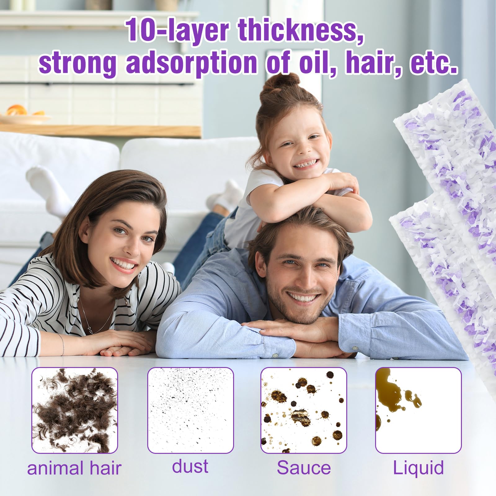 30 Pack Disposable Power Mop Refills Pads for Swiffer Power Mop,Spray Wet Pads Refill for Swiffer,Disposable Swifter Mopping Pads Refills for Multi-Surface Floor Cleaning (Purple-30) 🍁 All In One Marketplace Canada