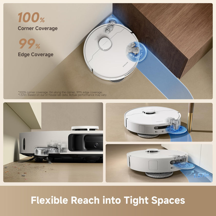 DREAME L40 Ultra Gen 2 Robot Vacuum and Mop with 25,000Pa Suction, Extendable Side Brush and Mop, All-in-One Self-Cleaning Dock, Voice & App Control, White 🍁 All In One Marketplace Canada