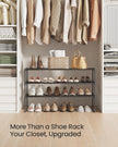 SONGMICS Shoe Rack, 3-Tier Shoe Organizer, Sturdy Storage Shelf, Upright or Upside Down, for 16-20 Pairs, Stackable, for Entryway, 30 x 92 x 55 cm, Black ULSA303B02 🍁 All In One Marketplace Canada