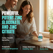 Nutrawave 2-IN-1 Zinc Supplements, High Absorption Formula 50 mg Zinc Gluconate + Zinc Citrate Chelated Stomach-Friendly Immune Booster, Healthy Skin, Hair, Nails & Bones, For Men & Women, Vegan, 6-Month Supply 🍁 All In One Marketplace Canada