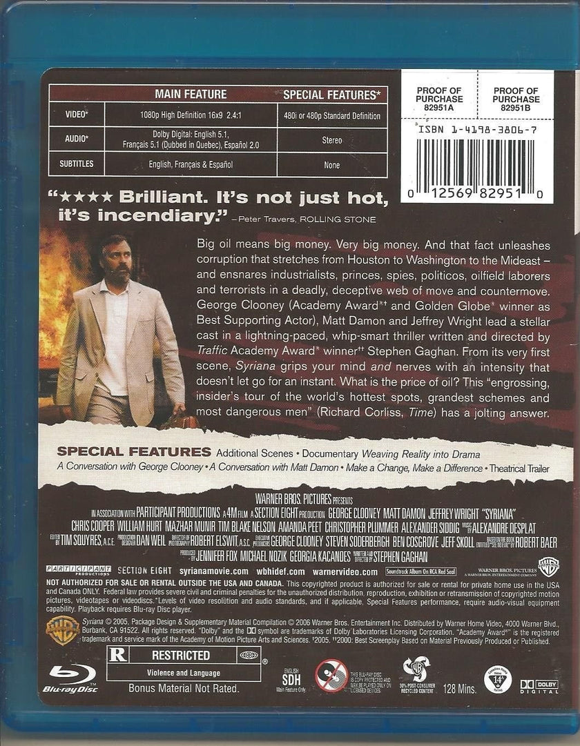Syriana - Blu-Ray (Used)