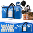 TAILI Extra Large Moving Bags, Heavy Duty Totes for Storage with Visible Window, U-Shaped Around Handles, Storage Contrainer Box for Space Saving, Blue, 4 Pack 🍁 All In One Marketplace Canada