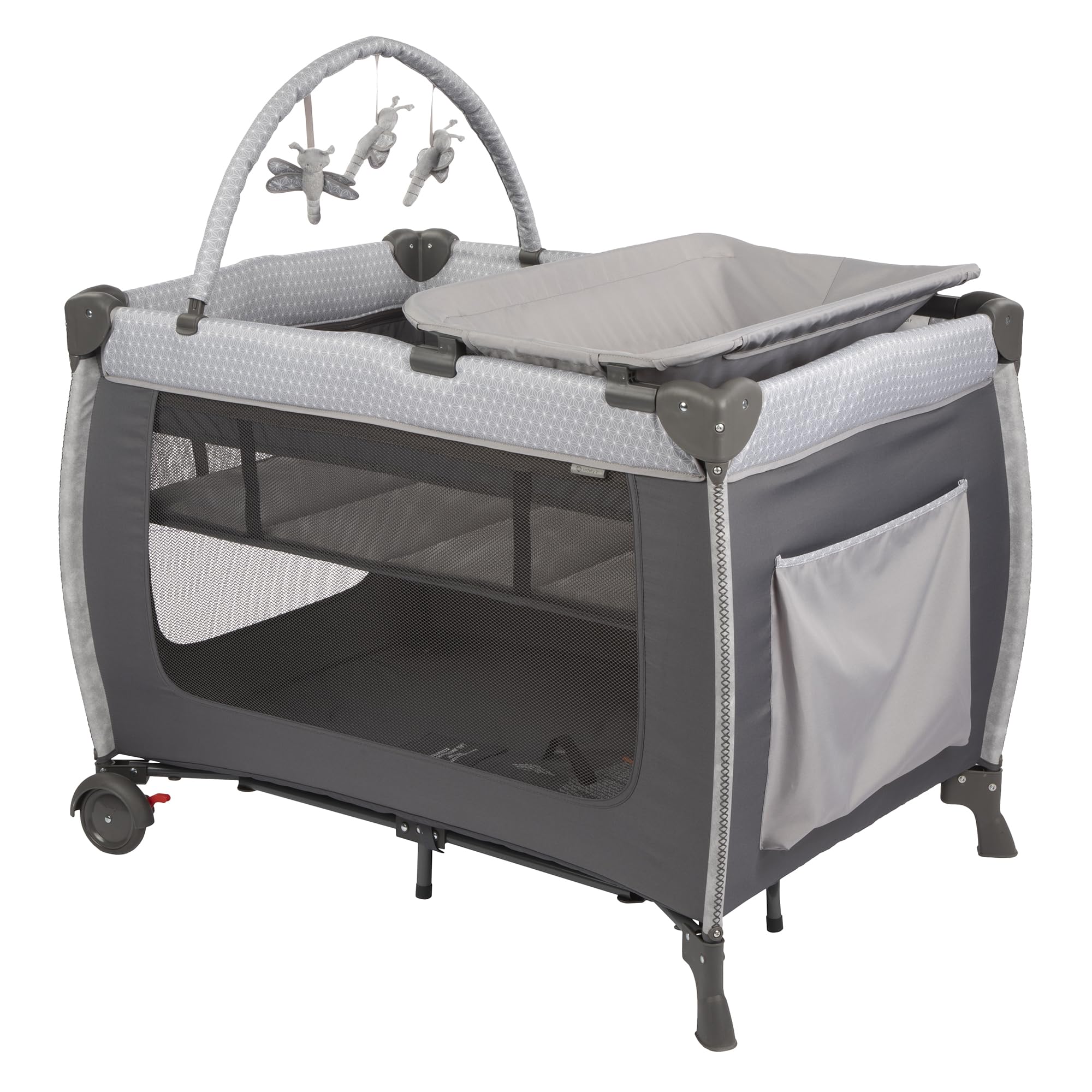 Safety 1st Amherst Baby Playard – 3-in-1 Travel-Ready Playard, Bassinet & Changer with Storage, Toy Bar – for Newborn to Toddler – Stardust 🍁 All In One Marketplace Canada