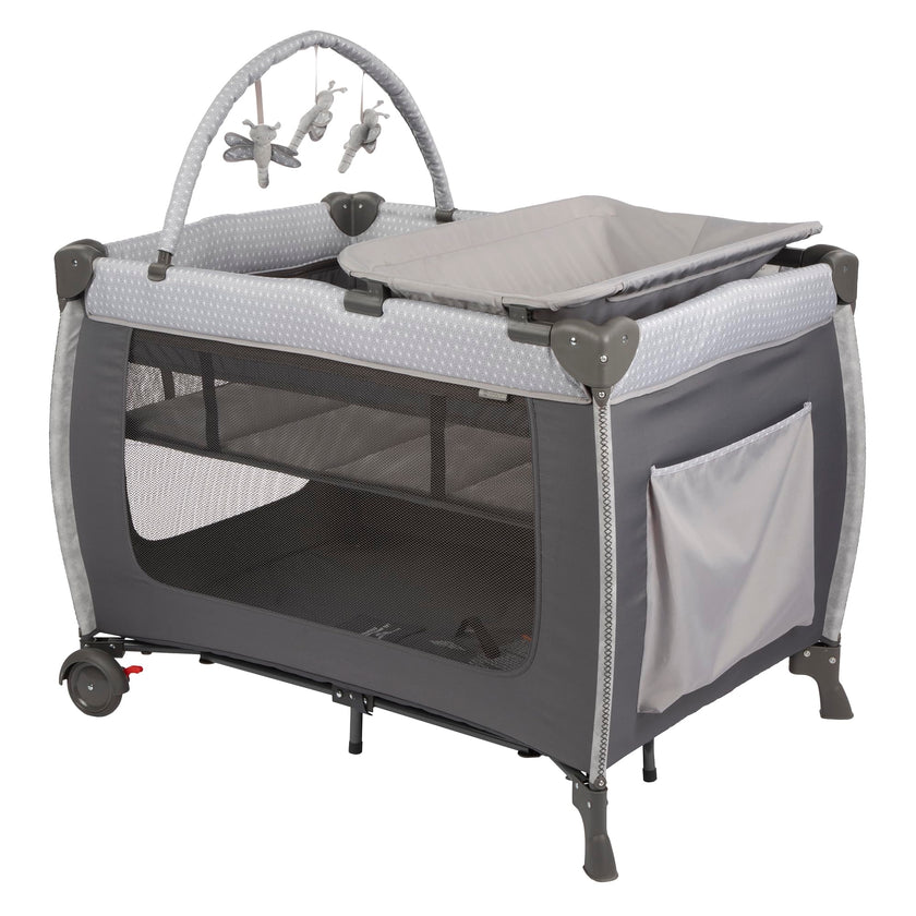 Safety 1st Amherst Baby Playard – 3-in-1 Travel-Ready Playard, Bassinet & Changer with Storage, Toy Bar – for Newborn to Toddler – Stardust 🍁 All In One Marketplace Canada
