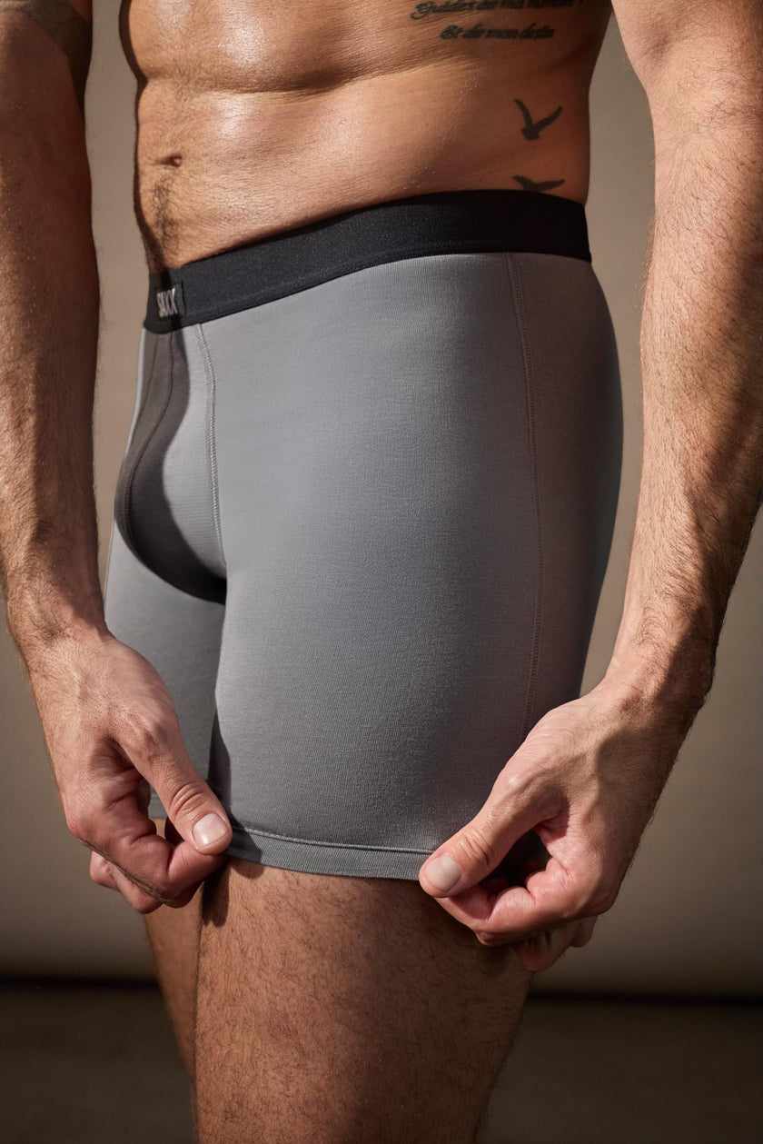 SAXX Underwear Co. Men's Core Cotton Boxer Brief Fly 3-Pack, Black/Graphite, Medium 🍁 All In One Marketplace Canada