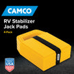 Camco RV Stabilizing Jack Pads, Helps Prevent Jacks from Sinking, 6.5 Inch x 6.5 Inch Pad - 4 Pack (44595), Yellow 🍁 All In One Marketplace Canada