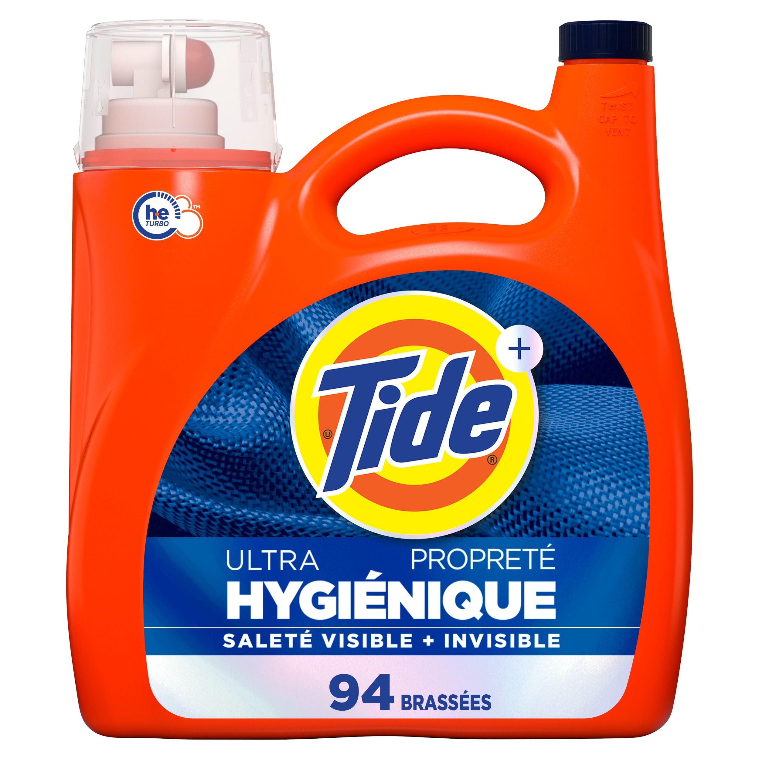Tide Ultra Hygienic Clean Liquid Laundry Detergent, Original Scent, Removes visible and invisible dirt, Laundry Detergent Liquid, 94 Loads, 3.9L 🍁 All In One Marketplace Canada